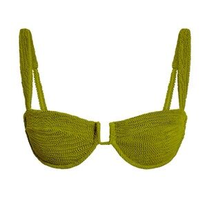 Monday swimwear moss green crinkle size V